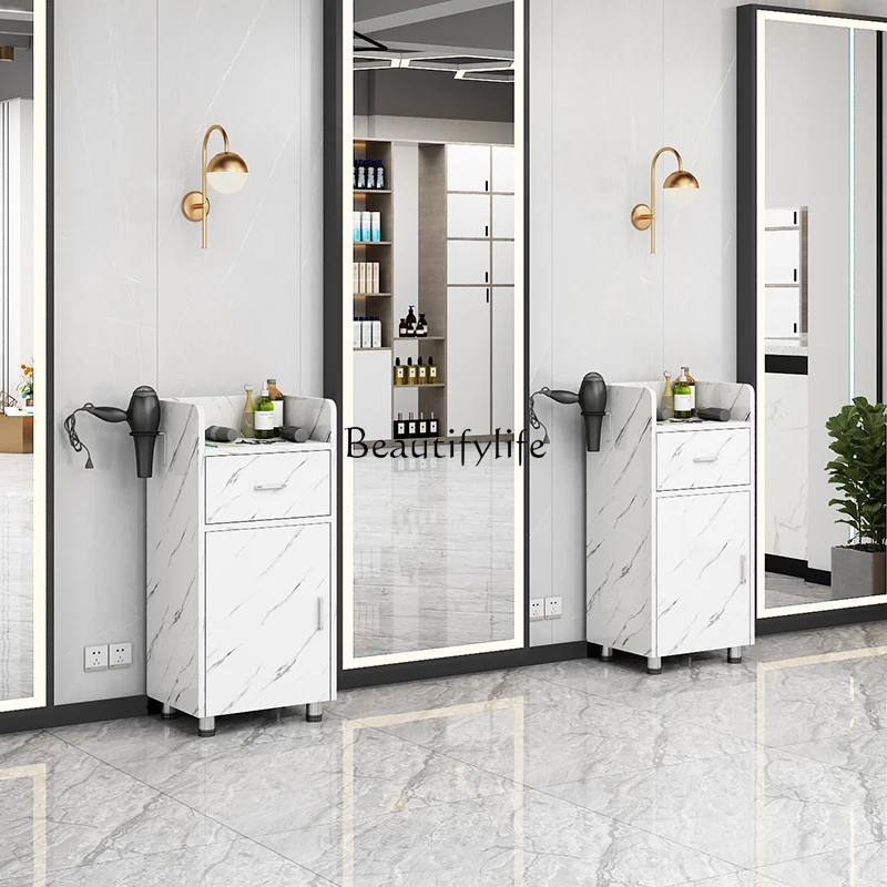 Barber shop tool cabinet Hair salon special vertical hair cutting rack Tool perm and dyeing work cabinet