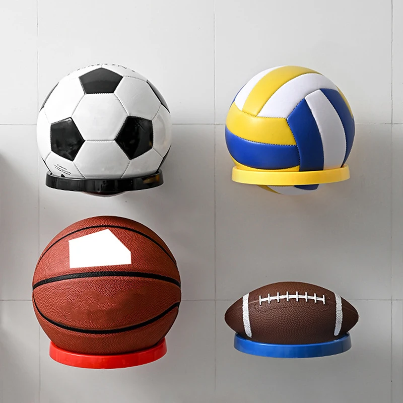 Wall Mounted Basketball Storage Rack Plastic Multi-purpose Football Display Shelf Ball Holder Space Saving Living Room Decor