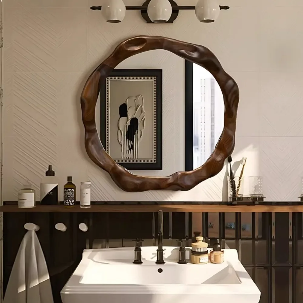 

retro bathroom mirror special-shaped medieval makeup wall hanging bedroom vanity mirror living room decorative mirror
