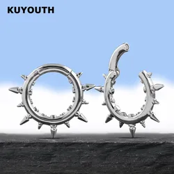 ​KUYOUTH Ear Weight Hanger Round Gauges Expanders Copper Earring Piercing Body Jewelry 2PCS