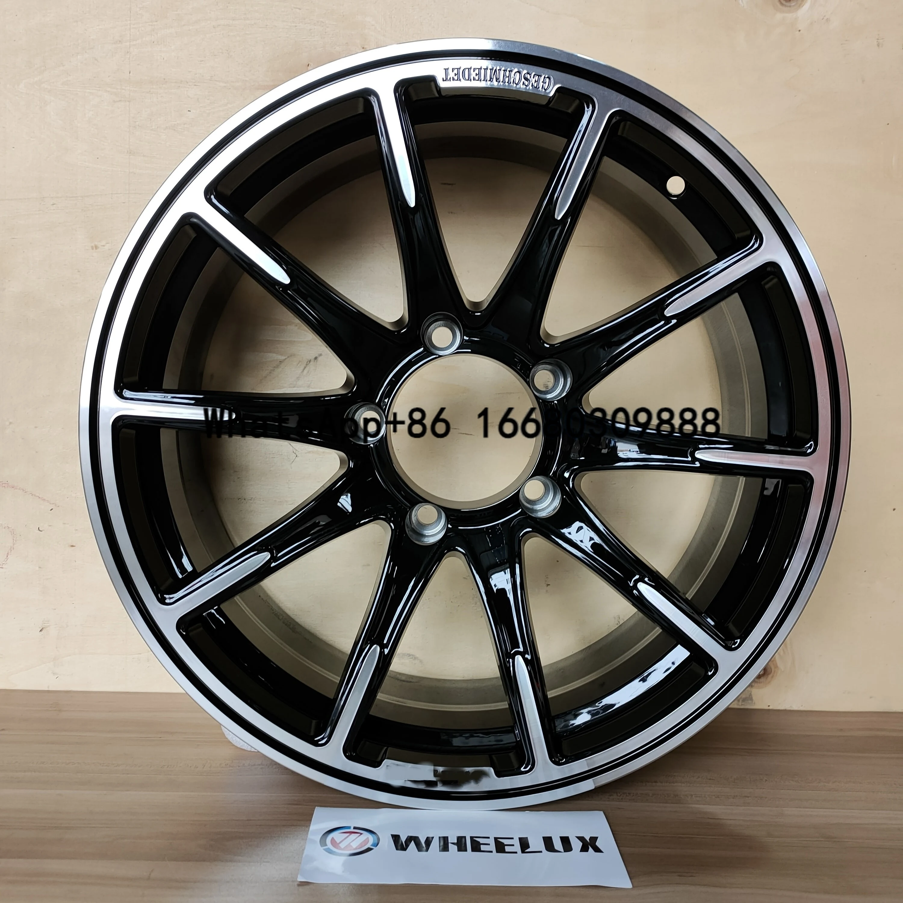 Wheelux chinese Factory Forged gloss black machine face wheel rim 5x139.7 pcd 17 18 19 inch for suzuki jimny rims hub