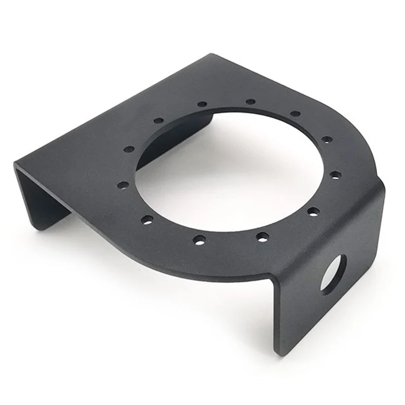 Custom Bending Bracket Oem Custom Sheet Metal Fabrication Black Aluminum Alloy Ring Mounting Bracket