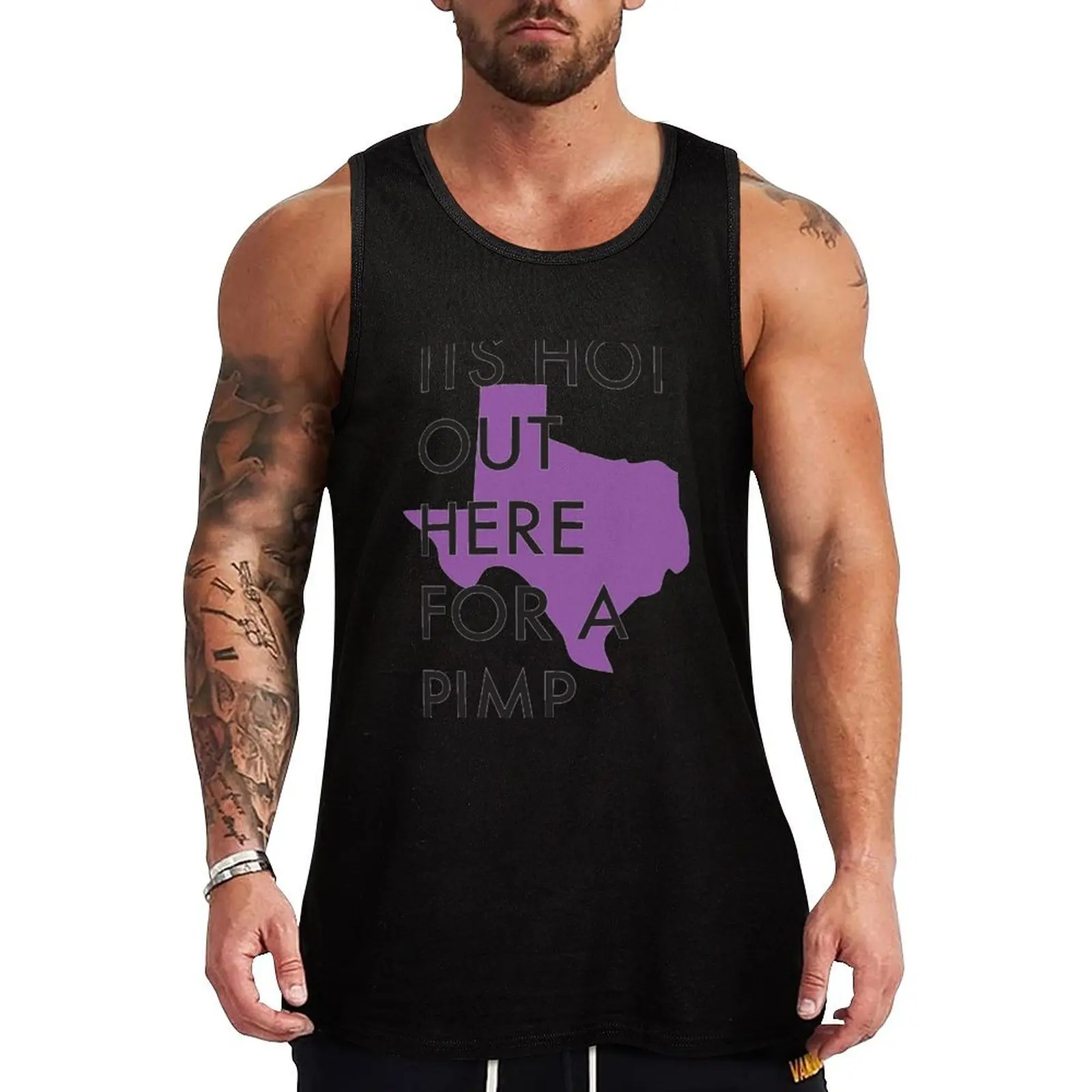 Texas Purp Tank Top basketball sports suits Men's gym articles