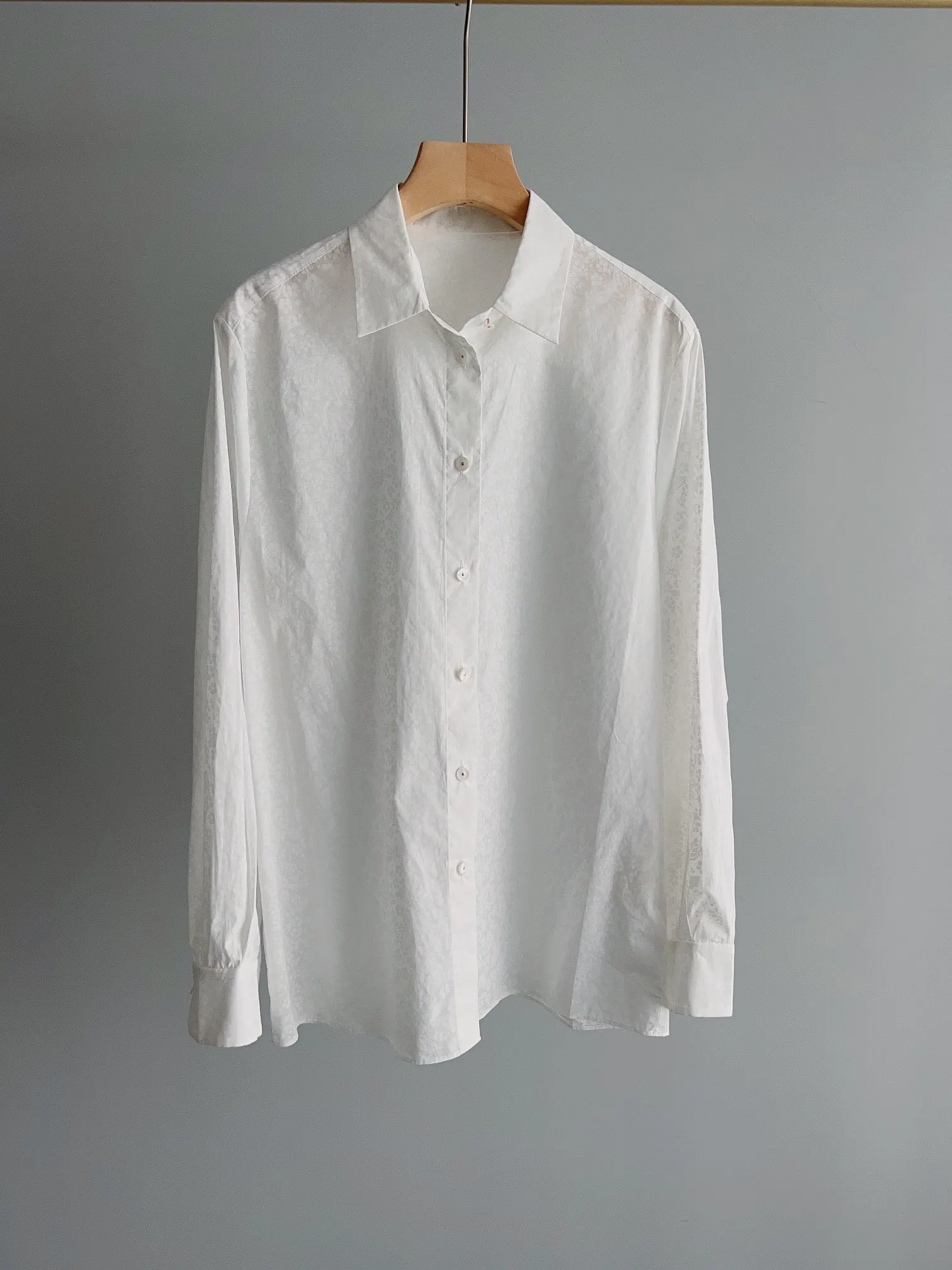 

2025 New Summer Shirt Women Loose White Printed Shirt