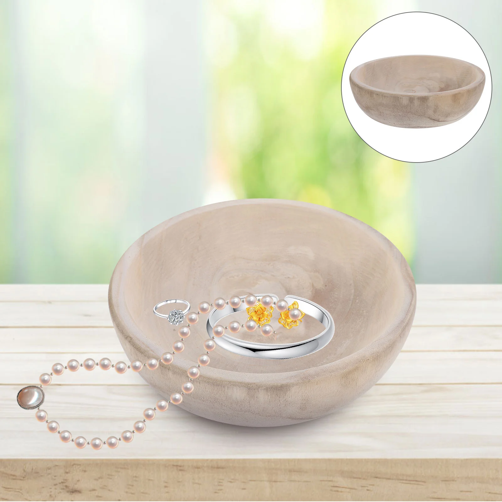

Storage Tray Jewelry Plate Organizer Wood Bead Earring Holder Wooden Bracelet Displays for Selling