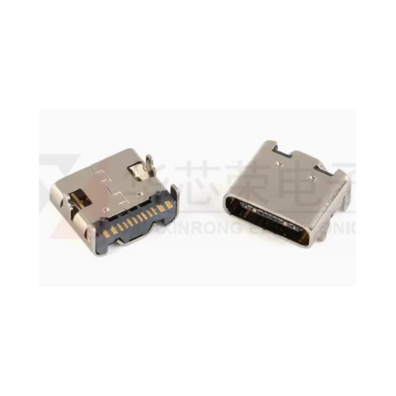 

Surface-mounted USB-3.1 socket with Type-C female connector, 16P, high-definition transmission interface, 4 fixed pins, bidirect
