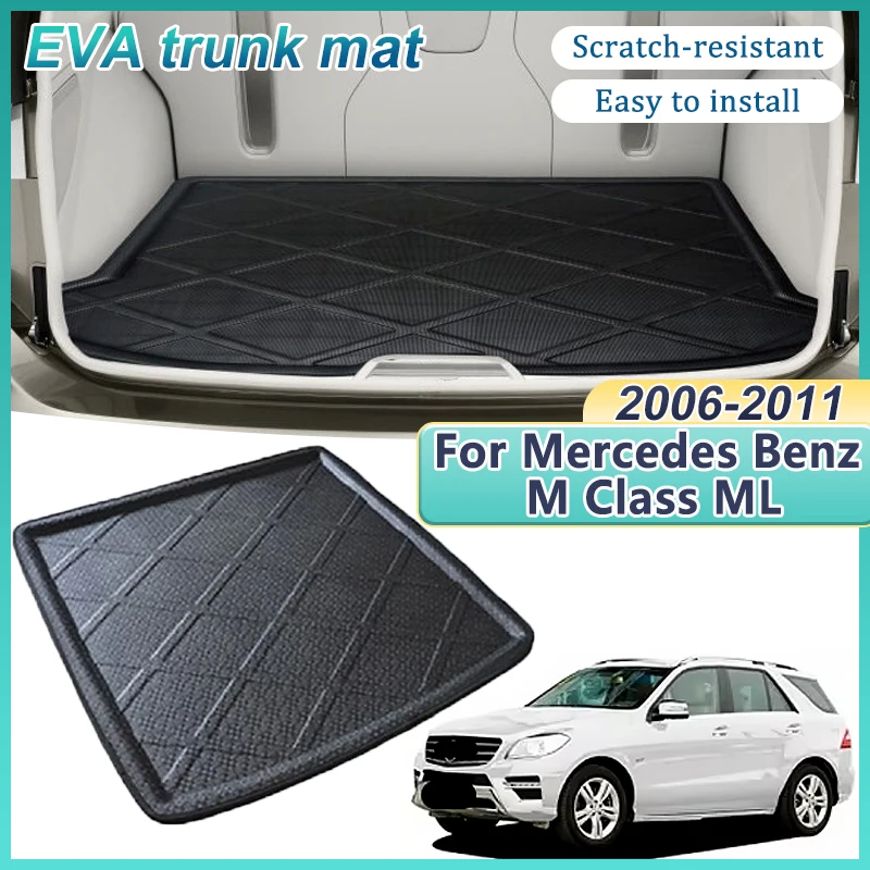

Автомобильные коврики в багажник для Mercedes Benz M Class W164 ML 320, аксессуары 2006 ~ 2011, водонепроницаемая защитная накладка для ковров с защитой от царапин