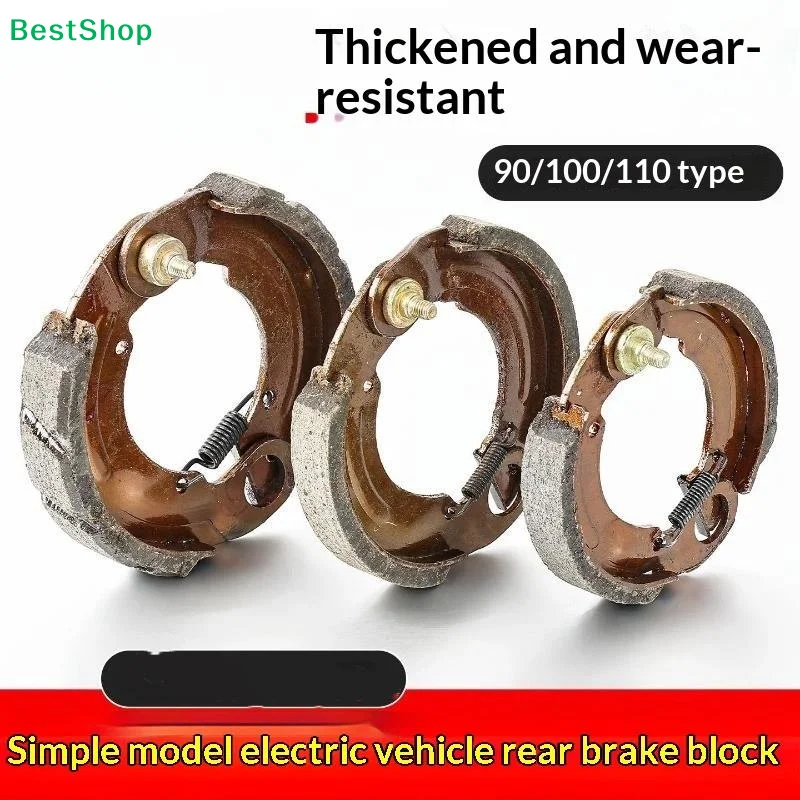 Parts Motorcycle Disc Brake 90 100 110Type Scooter E-bike Drum Brake Block Pads Pedal Block Pads Brake Shoe Block
