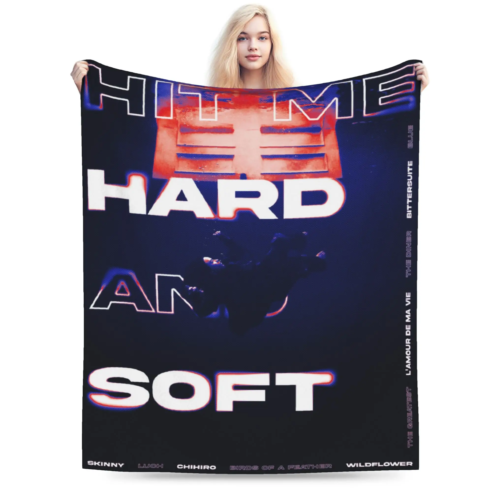 Relax B-Billies E-Eilishing hit me hard and soft  Blanket Merch Bedding Decorative  Blanket Throw Super Warm Fleece for Outdoor