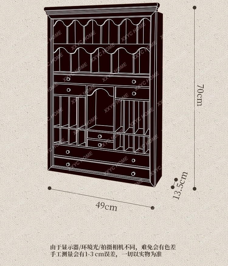 Figure Display Cabinet Desktop Transparent Acrylic Dustproof Medieval Rare Cabinet Solid Wood Blind Box Display Cabinet