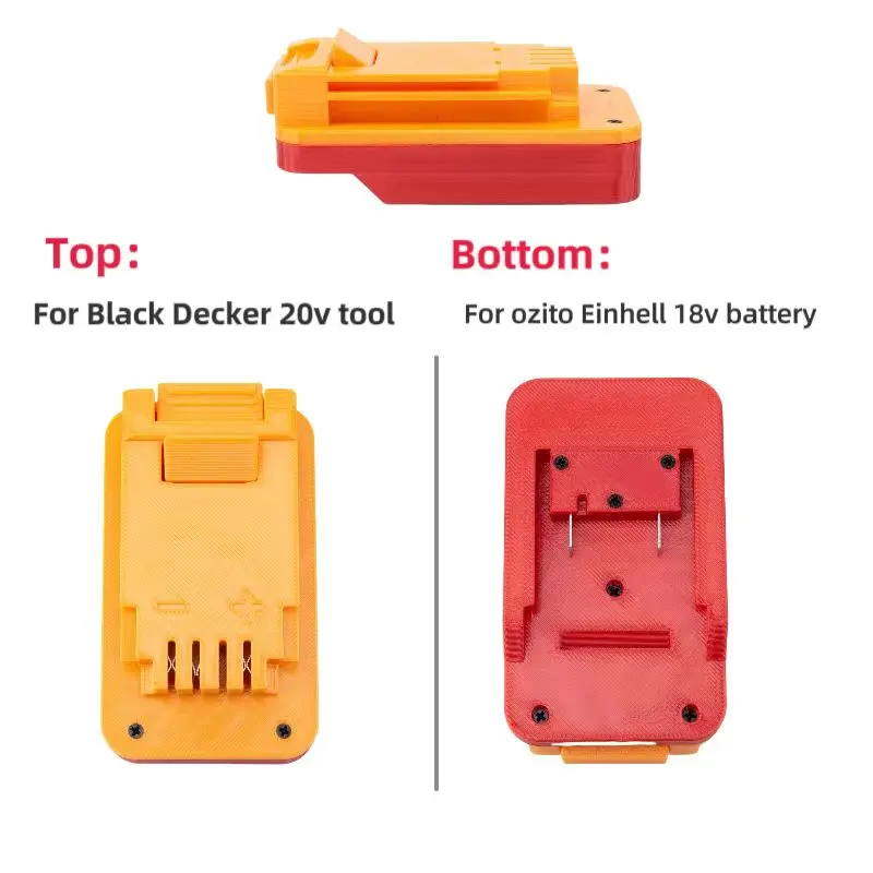 Para Ozito para Einhell 18v adaptador de batería de litio convertidor a Black Decker Power 20v herramientas sin escobillas (solo adaptador)