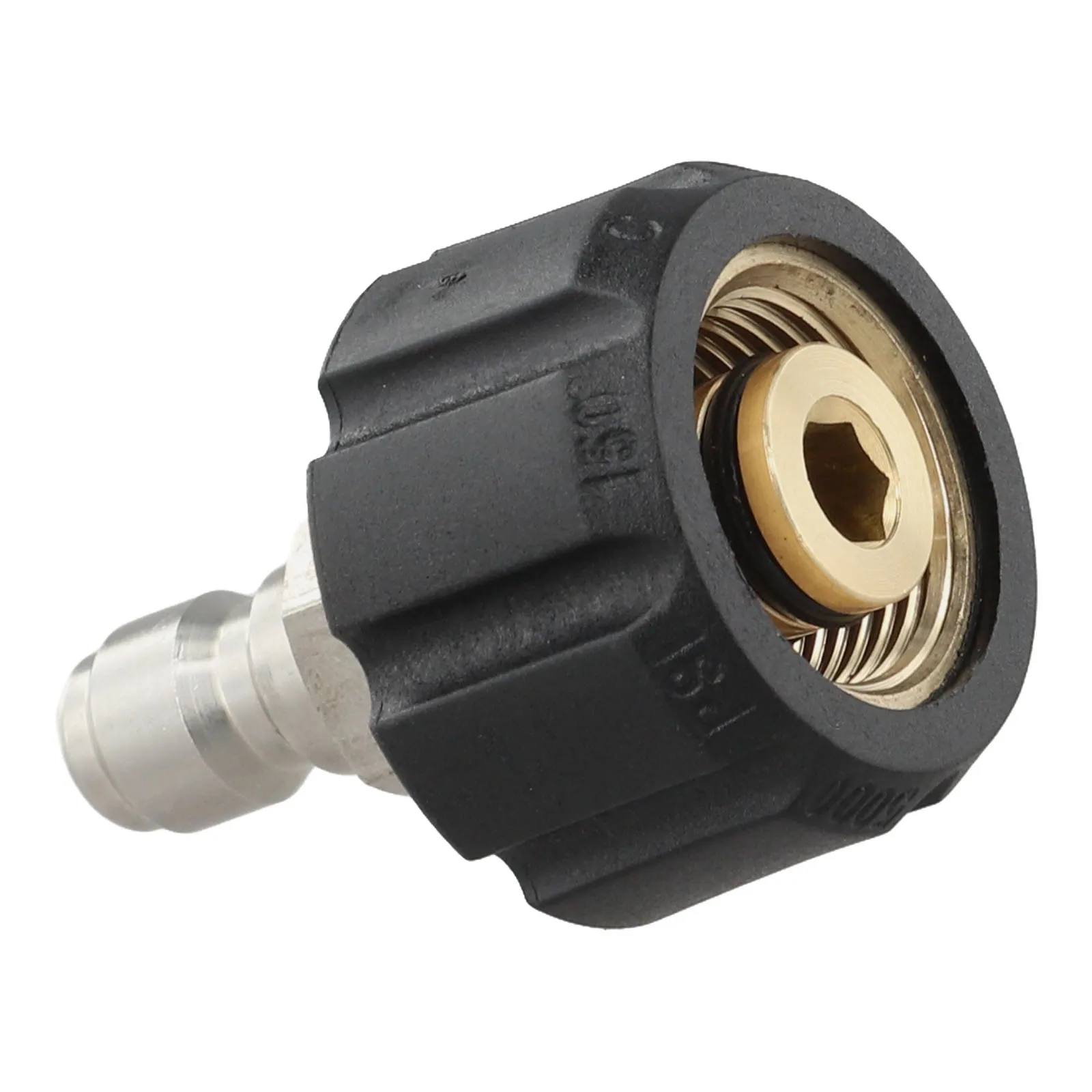 1/4 inch to M22 14 mm Quick Disconnect Adapter for Pressure Washer Hoses and Accessories with Stainless Steel Core