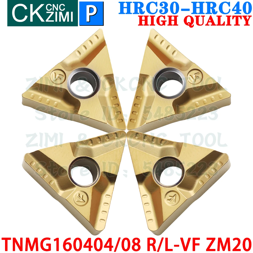 TNMG160404R-VF TNMG160404L-VF TNMG160408R-VF TNMG160408L-VF ZM20 Inserti in carburo Scanalatura scanalata Strumenti per inserti di tornitura TNMG1604 TNMG 1604 R/L VF CNC Utensili da taglio per fresatura