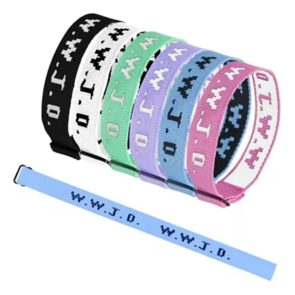 What Would Jesus Do W.W.J.D. Webbing Bracelets Rubber Elastic Braided Rope Bracelet Fitness Candy Color Wrist Strap for Adults