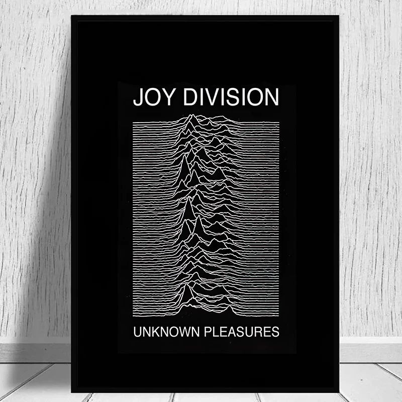 Black And White Joy Division Unknown Pleasures Poster Print Canvas Painting Record Cover Art Album Wall Decor For Room Home