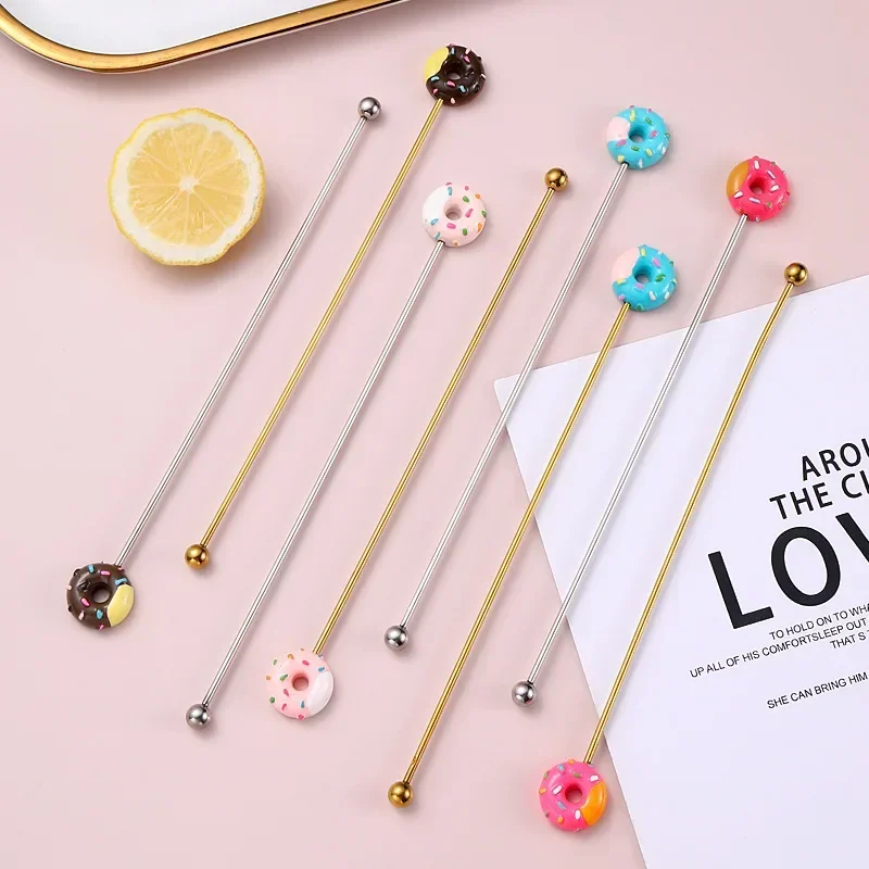 Creative Stainless Steel Cartoon Mixing Rod Long Handle Cocktail Stir Stick Coffee Juice Mixer Reusable Swizzle Stick Bar Tools