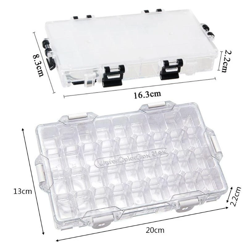 24/36 شبكة لوحة ألوان مائية مرطبة لوحة طلاء مانعة للتسرب