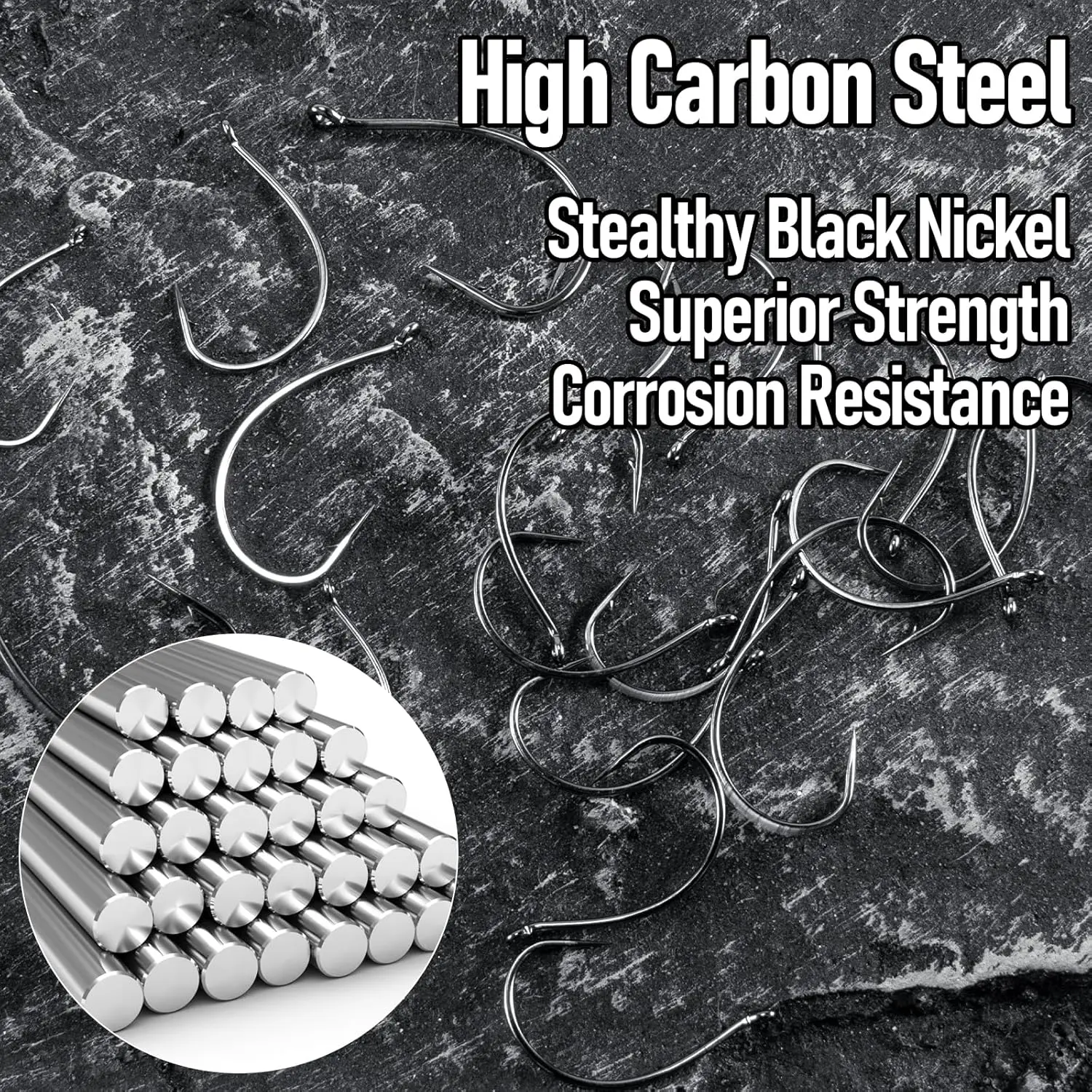 FishTrip 50-200 قطعة خطافات قطرة لصيد الأسماك من الفولاذ عالي الكربون خطاف أحمق كرنك دودة خطاف شائك ملحقات صيد الأسماك #2