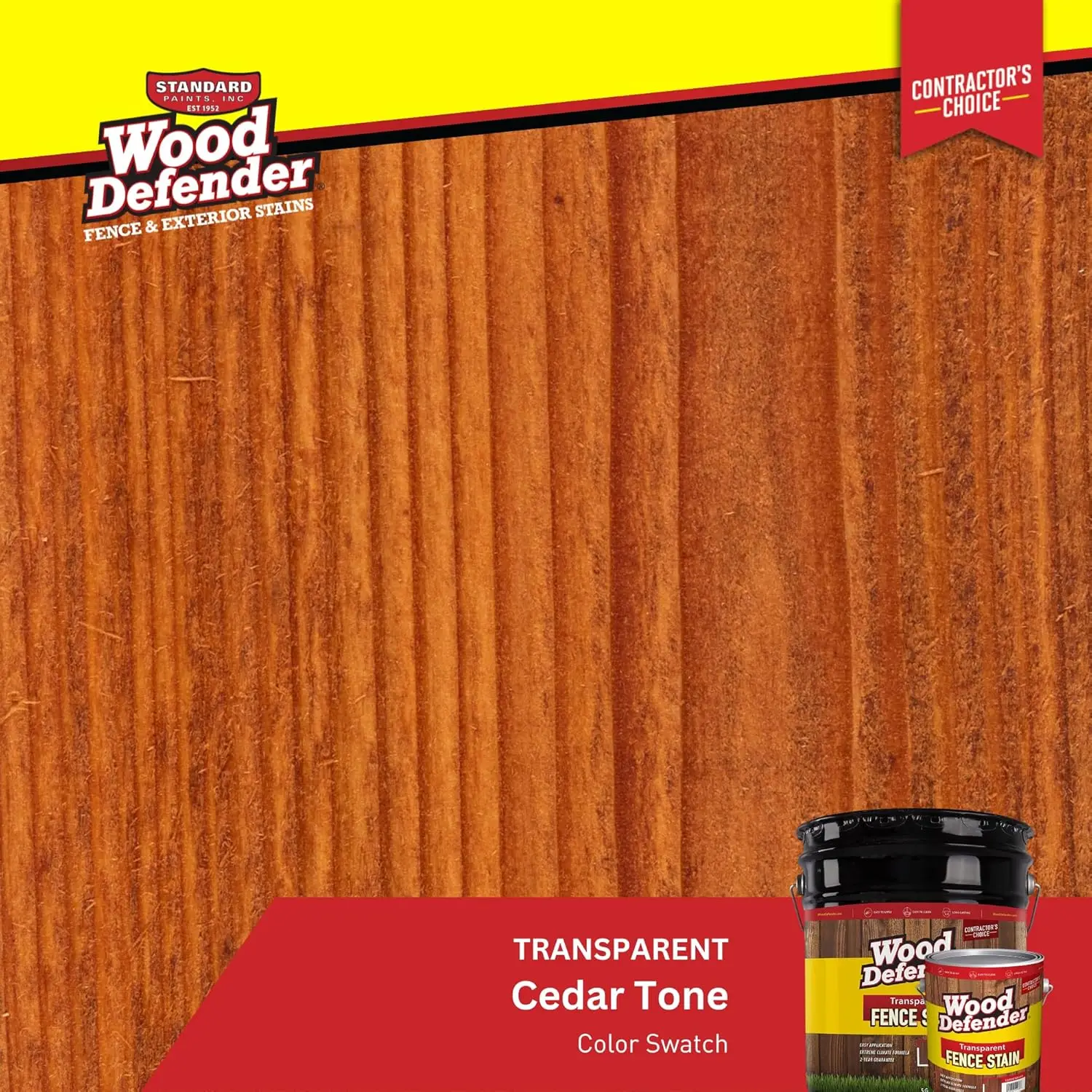 Exterior Wood Fence Coating, Transparent Cedar Tone, Oil - Based, Long - Lasting Color Protection, 5 - Gallon