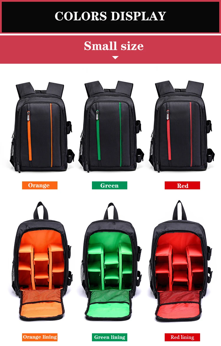 JINNUOLANG Unisex Foto Wasserdichter Rucksack Kamera Schultertaschen Nylontasche Passend für 15,6'' Laptop Reisen Outdoor DSLR Mochila – Detail 1
