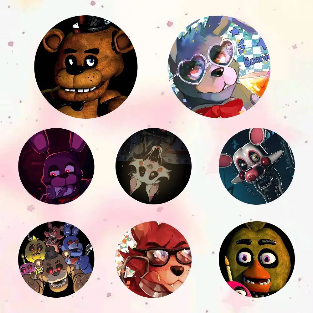 GAME Five Nights At Freddy's Pin Fashion Jewelry Accessories Round Brooch On Backpack Fan Collection Jewelry Badge Gifts