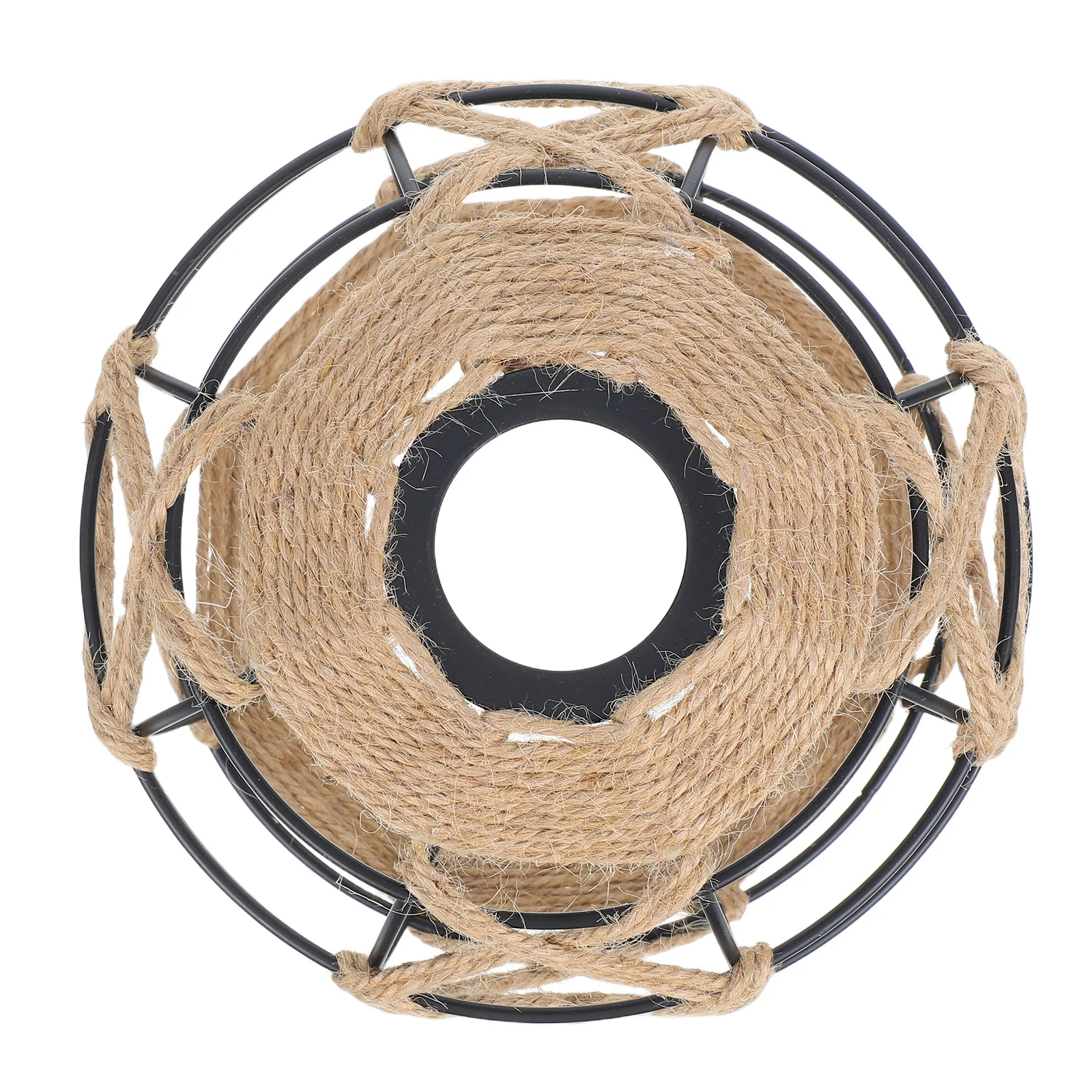 الصناعية قلادة عاكس الضوء خمر الحديد 42 مللي متر ريفي جوفاء المنسوجة حبل الظل للمقهى بار مطعم غرفة الطعام الإضاءة #1