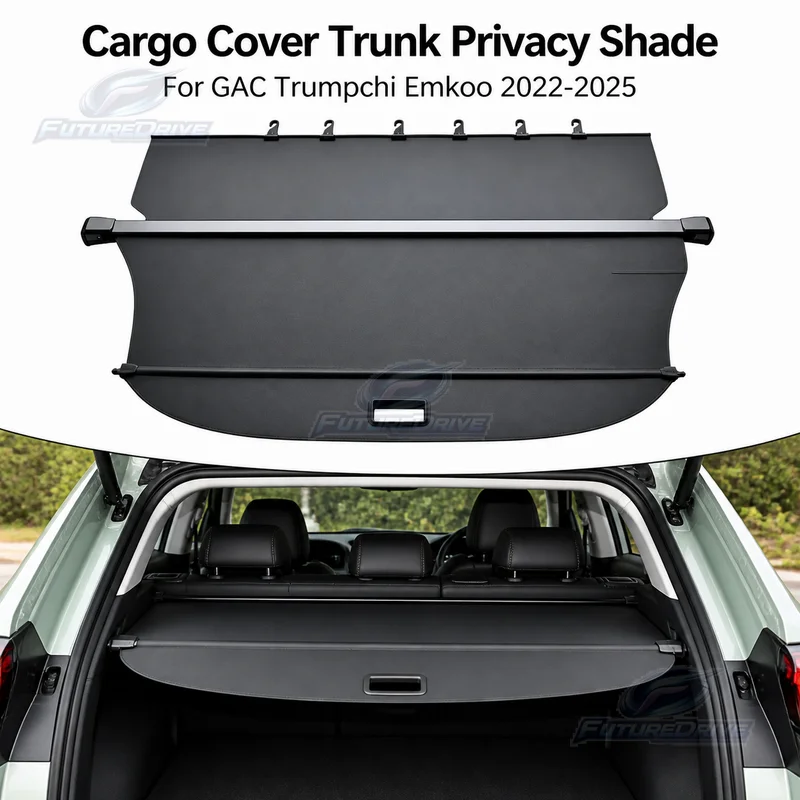 Cargo Cover Trunk Privacy Shade Rear Security Partition Anti-Theft Shield Organizer for For GAC Trumpchi Emkoo 2022-2025