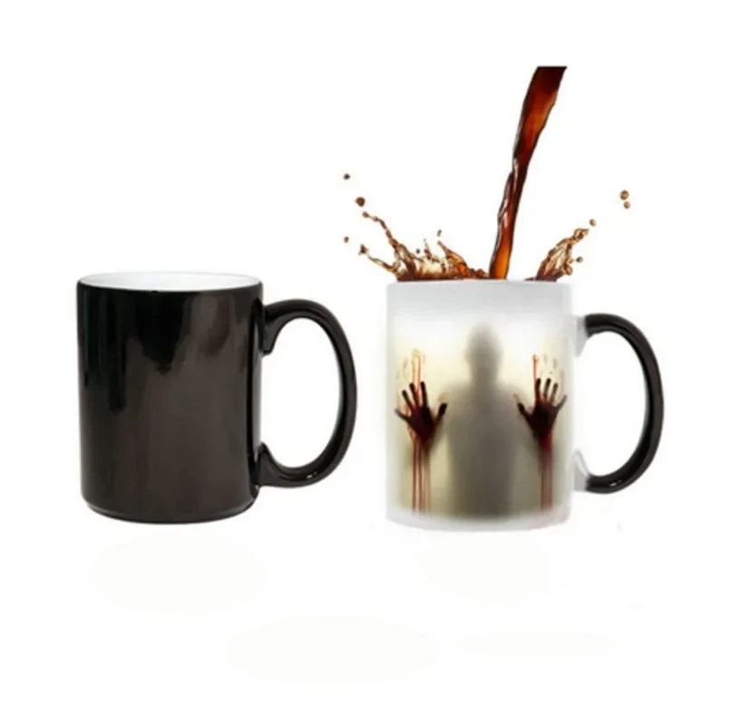 Ceramic Thermal Coffee Water Cup, Creative Walking Dead, Horror Peripheral, Color Changing Mug, Christmas