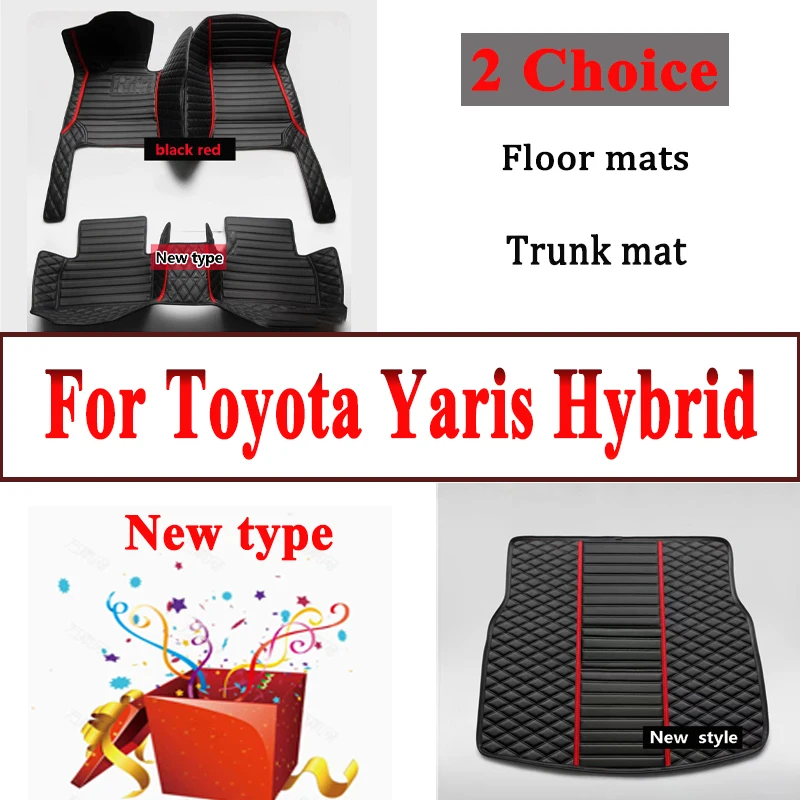 Car Floor Mats For Toyota Yaris Hybrid Mazda2 Hybrid MXPH11 2021 2022 2023 Waterproof Protective Pad Floor Cover Car Accessories