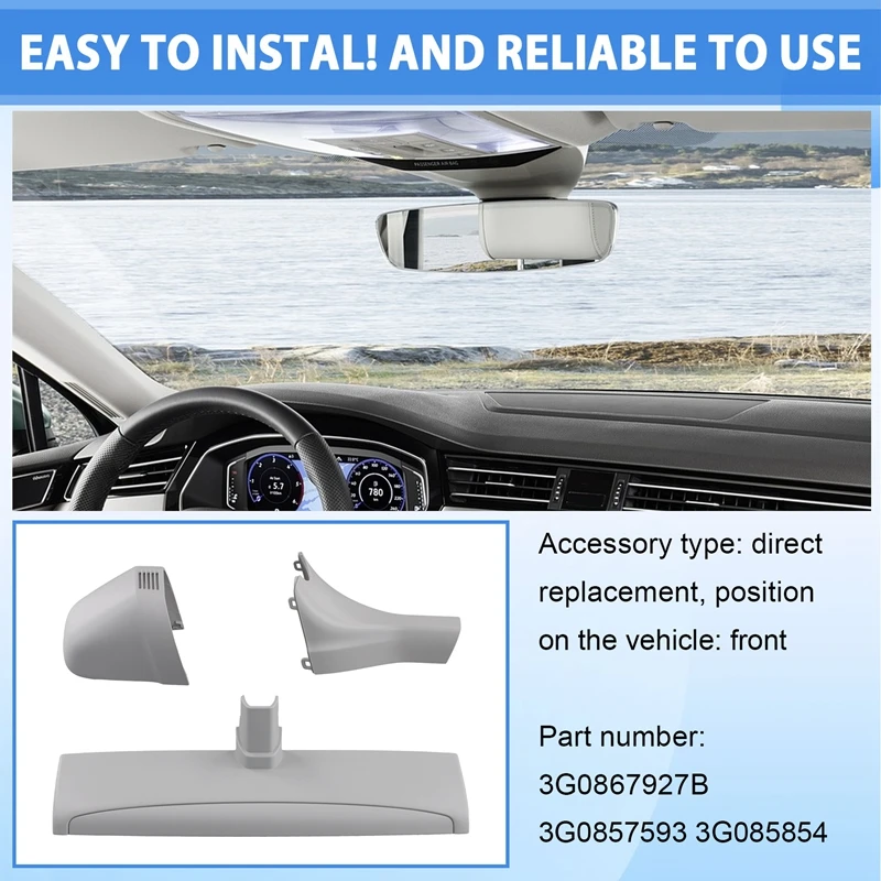 For VW Passat B8 Variant B8 Interior Internal Auto Dimming Rear View Mirror Cover 3G0867927B 3G0857593 3G0858548