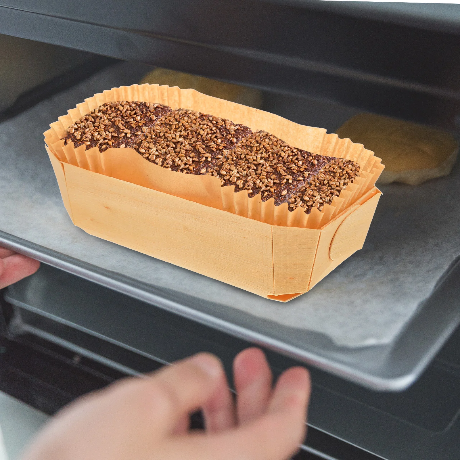 

Boat Mold Baking Paper Tray Wooden Pastry Pans Oven Molds Liners Cake Bake Nonstick Heat Resistant Reusable Even Conduction