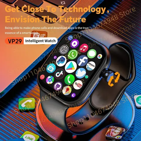 Montre intelligente d'origine VP29 Smartwatch VP série S10 Pluys avec 180 °   Caméra rotative GPS WIFI NFC boussole emplacement pour carte Sim Google Play