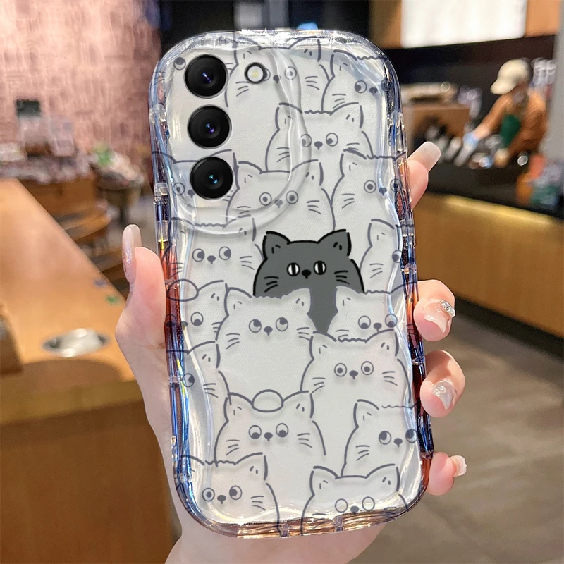 Animal Cat Dog Soft Case for Samsung Galaxy S24 S23 S22 S21 Ultra Plus S20 FE A73 5G A72 A71 A54 A53 A52 A51 A50S A50 Back Cover