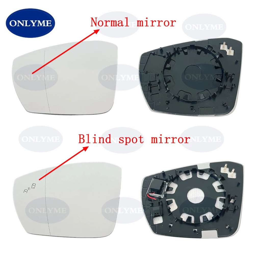 

Car Wide Angle Heated Mirror Glass With Blind Spot For Skoda Octavia III 2012 -2020 / VW T-Roc T-Cross 2017 2018 2019