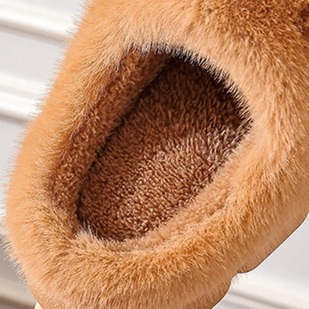 Houseshoes الشتاء كابيبارا نعال قماش لينة رشاقته الدافئة الكرتون فروي النعال سميكة سوليد لطيف المنزل أحذية قطنية الهدايا #3