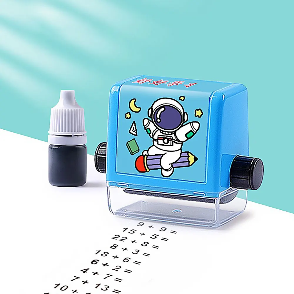 Math Roller Stamp Addition Subtraction Multiplication Division Practice Digital Mathematical Operation Stamp Teaching Supplies