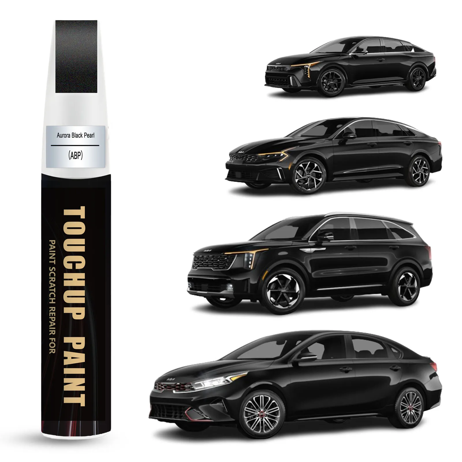 Aurora Black Pearl(ABP) Touch up Paint for KIA OEM Color Match Car Paint Scratch Repair Kit, Quick & Easy Solution to Repair