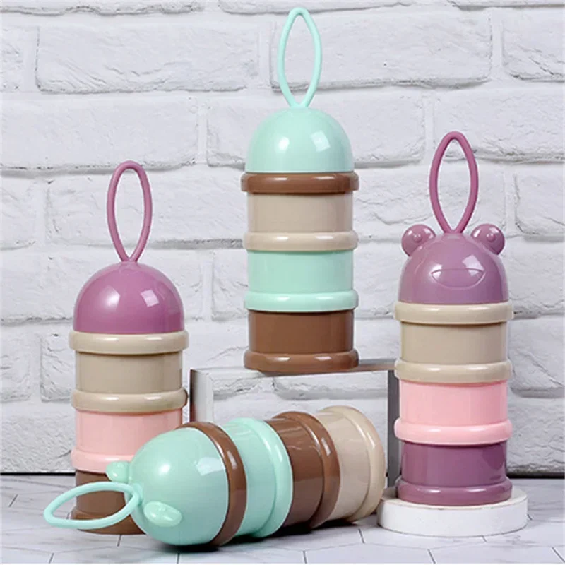 for Portable 3-Layer Cartoon Storage Travel - Essential Cereal Powder Dispenser Baby Formula Milk Container