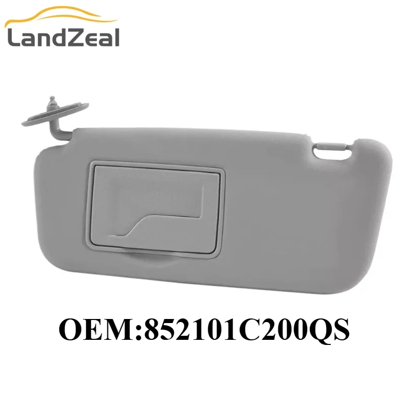 

OEM 852101C200QS Automobiles Interior Parts Gray Inside Driver Left Sun Visor With Mirro For 2002-2012 HYUNDAI Getz