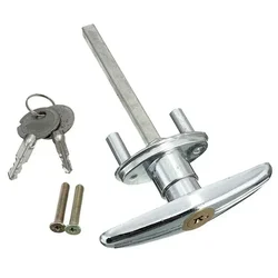 Garage Door Lock With 2/4 Keys T-Type Garage Lock Door Lock Cylinder Lock Crook Cross Lock For Caravan Motorhome Door Hardware