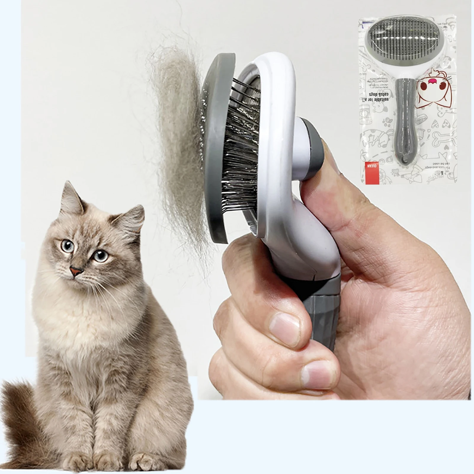 

Pet Dog Hair Brush Cat Comb Pet Hair Remover Brush for Dogs Cats Puppy Kitten Grooming Tools Dogs Accessories Pet Supplies