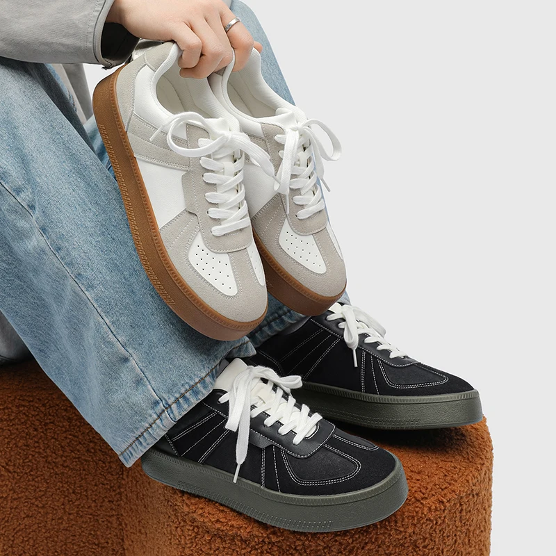

Summer 2026 Trendy Matching Retro Dequn Men's Shoes Comfortable Plastic Sole Ankle High Men's Breathable Casual Sports Shoes