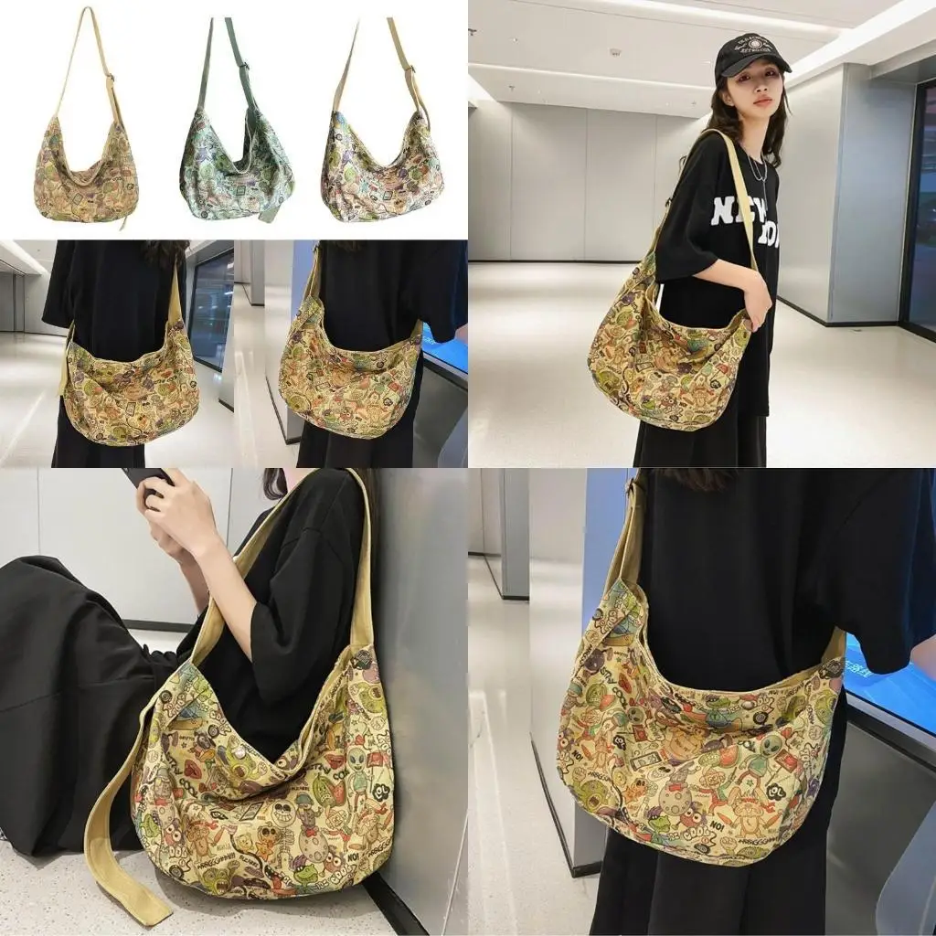 

D46D Canvas Sagn Sack Sack и Elegant Crossbody Sacks Идеально подходит для совершения покупок и работы