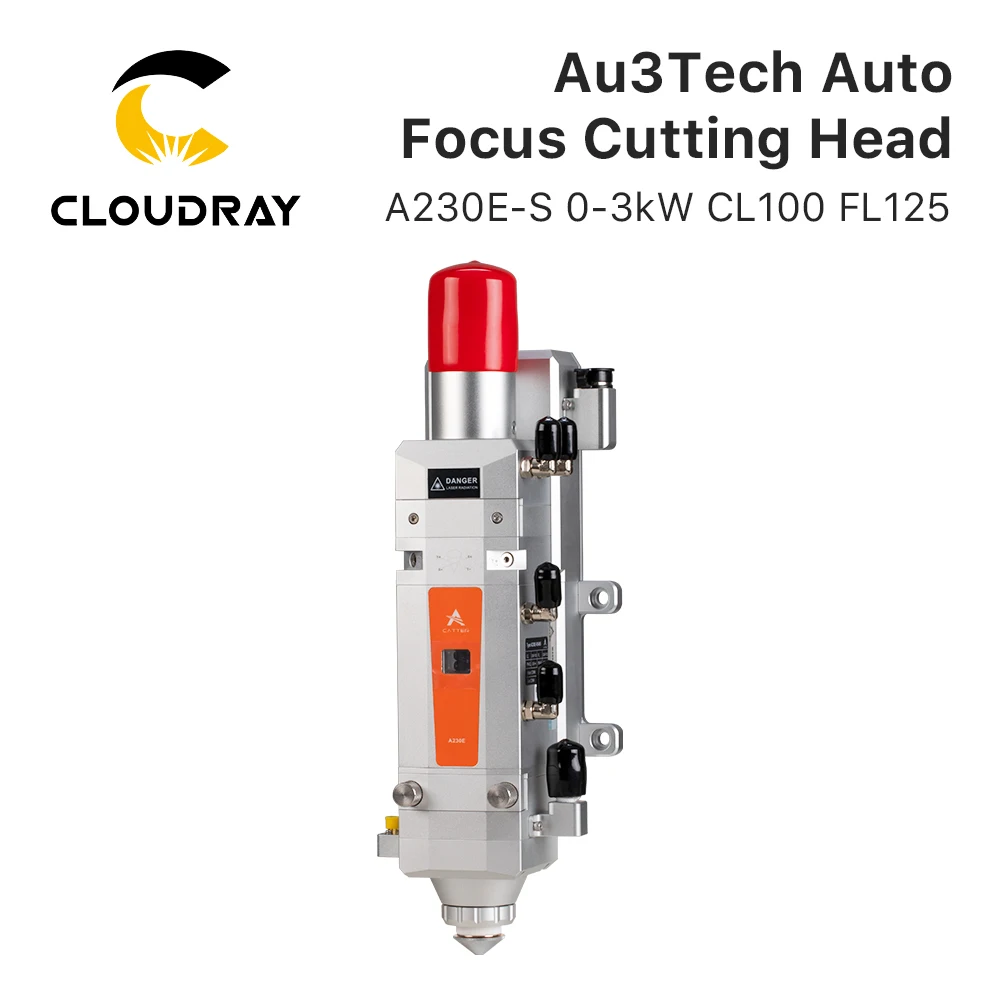 Cloudray Au3Tech Auto Focus Cutting Head 0-3kW A230E-S CL100 FL125 High Speed Metal cutting Laser Head for Cutting Machine