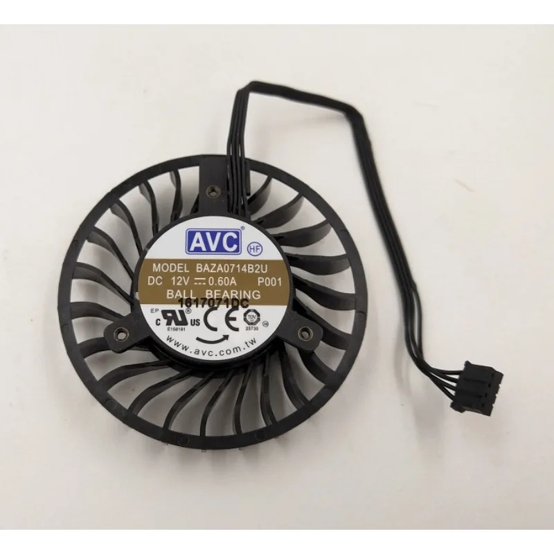 

New CPU Cooler Fan for AVC BAZA0714B2U QUADRO P4000 RTX4000 Graphics Card Fan P007 P002