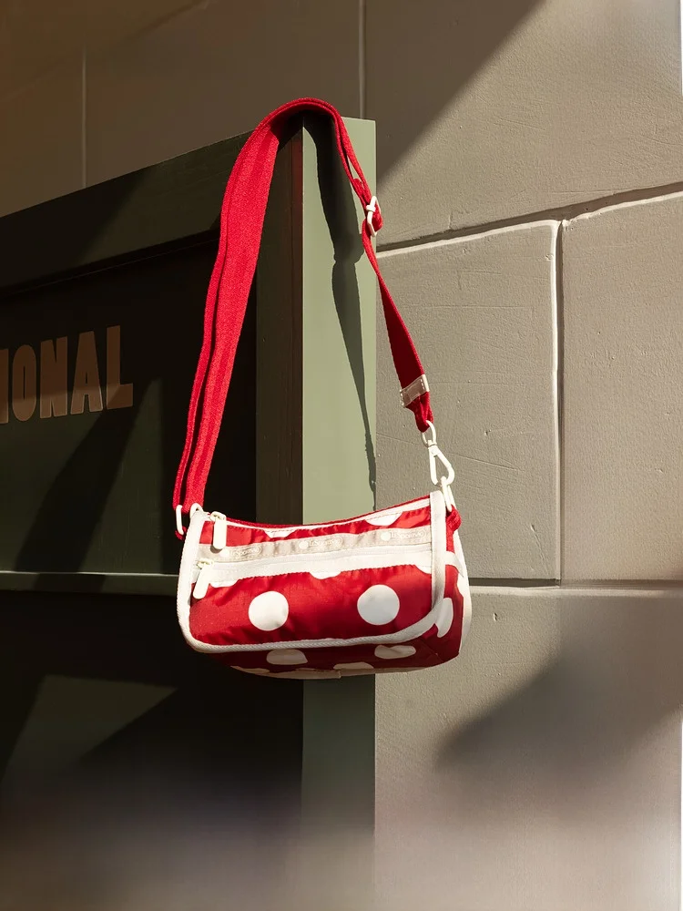 

LeSportsac 2025 New Polka Dot Series Cute Multi-Zipper Carent Women's Single oulder Bag Crossbody Bag Soft Fabric