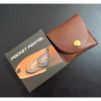 Pocket Portal Morgan Coin Size Magic Bag Coins Transfer Magic Tricks Gimmick Illusions Close Up Magic Props Magician Tool Bar