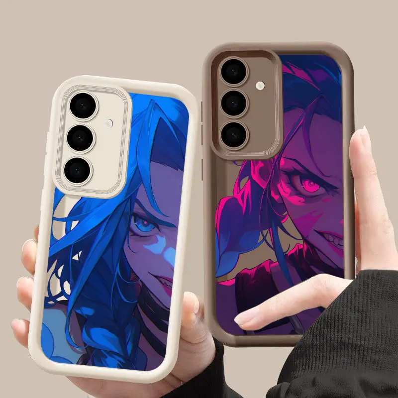 J-Jinxs Half Face A-Arcanes S26Ultra Case For Samsung Galaxy S26 S25 S24 S22 S23 Ultra S21 Plus S20 S25 FE Protection Soft Cover
