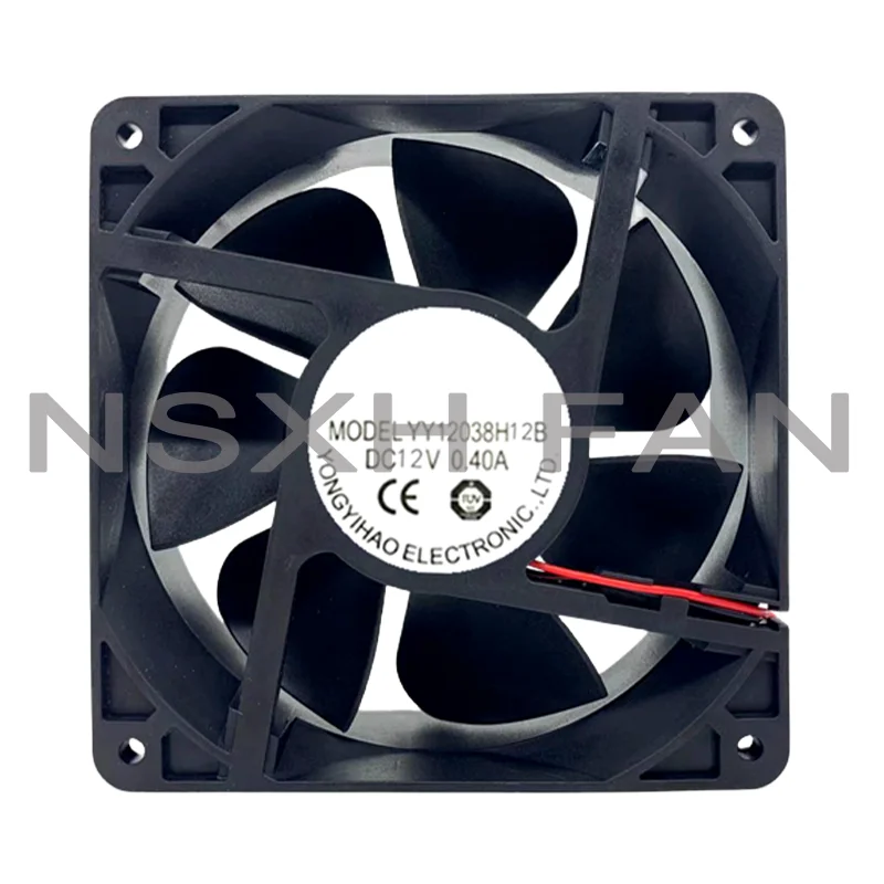 YY12038H12B 12V 4.35A 120x120x38mm 4-Wire Server Cooling Fan