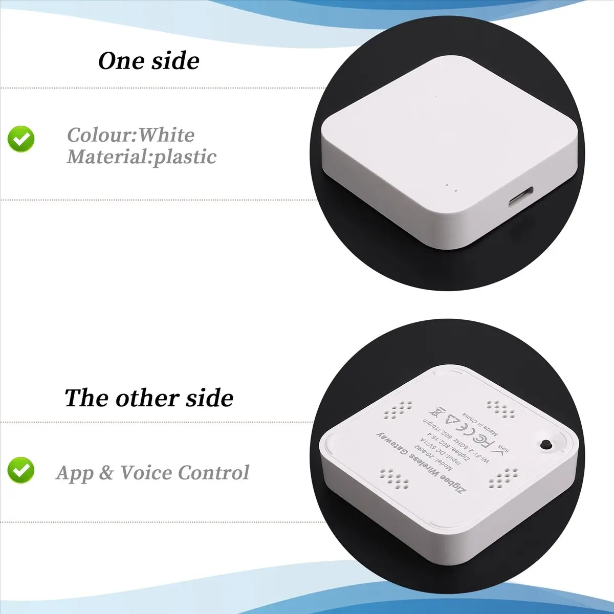SWXF  ZigBee 3.0 Smart Hub,Wireless Gateway Bridge for App Voice Remote Control,Works for Home Assistant